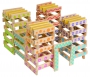 Joc de constructie din lemn - 100 piese - Jucarii pentru construit