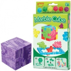 Jocuri memorie, logica - puzzle Marble Cube - set de 6 piese